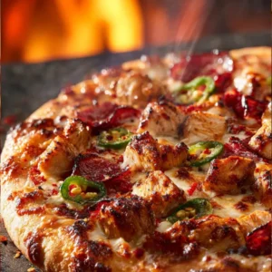 Flaming Chicken Pizza